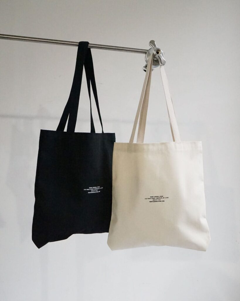 flat tote bag black
